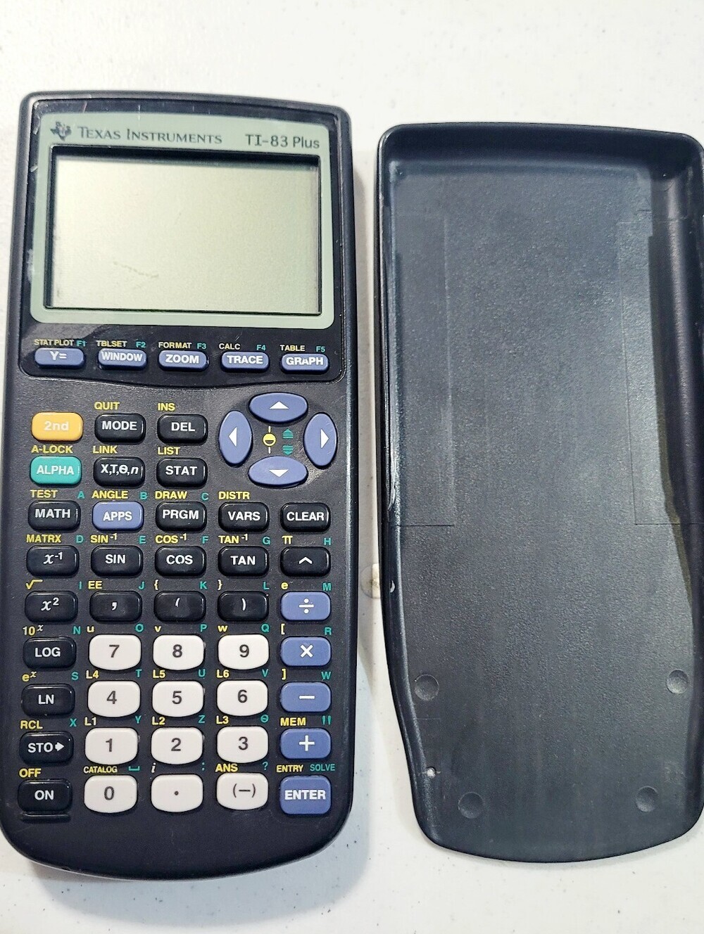 Texas Instruments TI-83 Plus Graphing Calculator w/ Slide Cover Tested Works